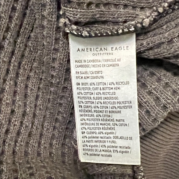 AE Big Hug Waffle Crew Neck Sweatshirt - Picture 13 of 14